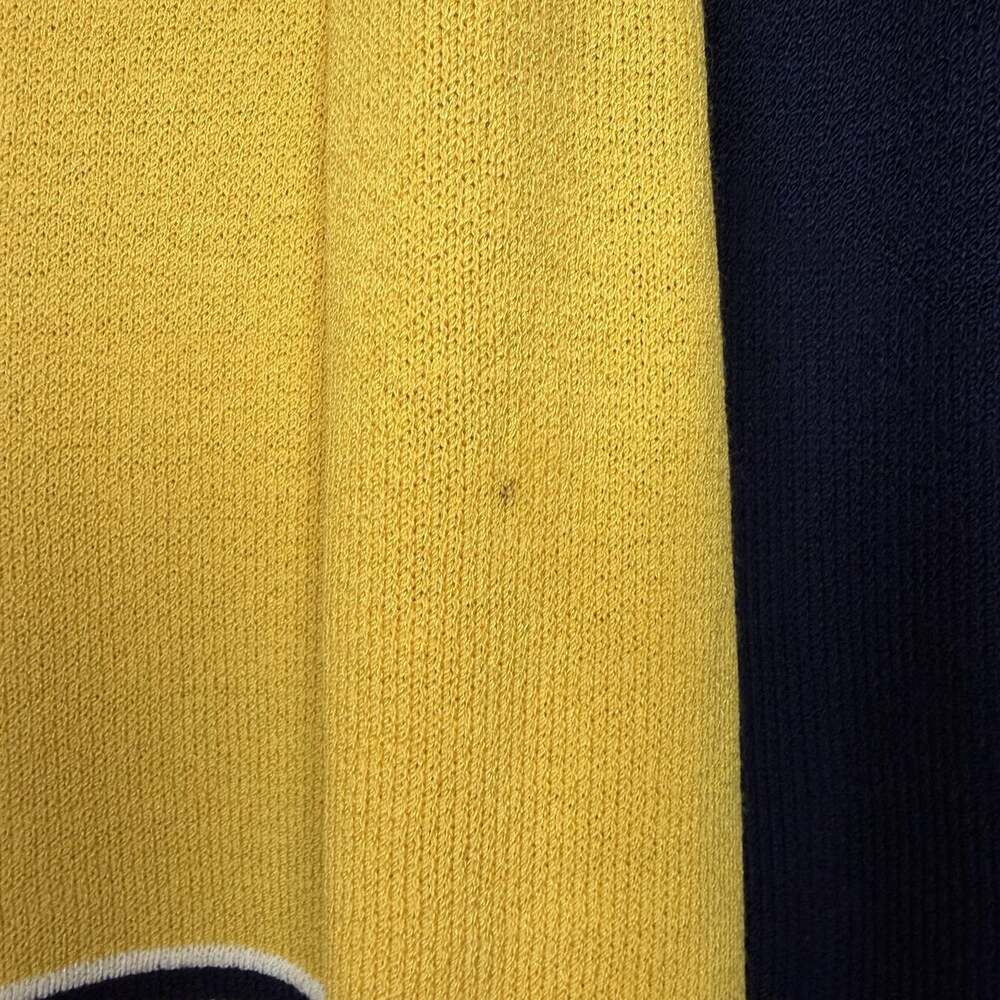 St John Collection Yellow Navy Striped Knit Cardigan Skirt Suit Set 14 - Picture 5 of 7
